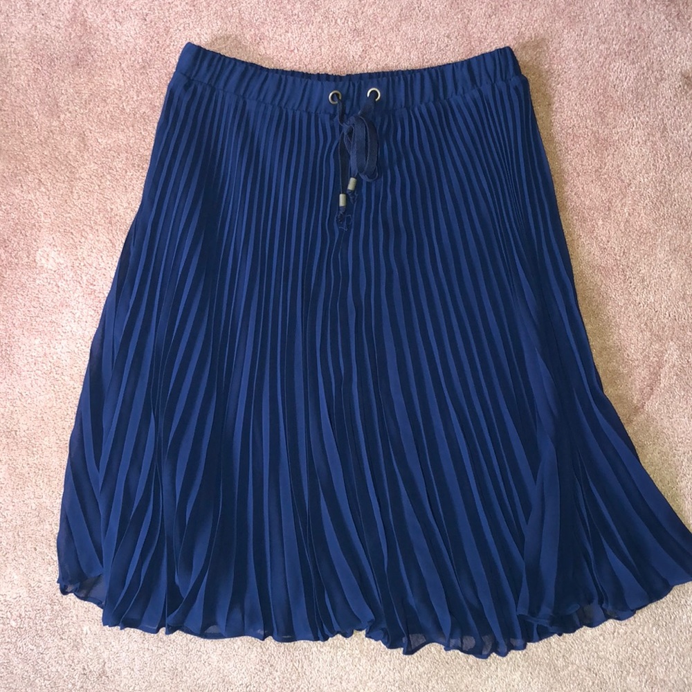 Pleated Navy Skirt